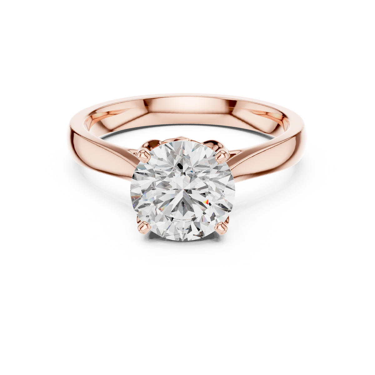 Josephina Round Brilliant Lab Grown Diamond Classic Solitaire Engagement Ring