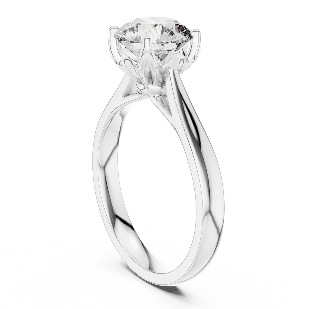 Josephina Round Brilliant Lab Grown Diamond Classic Solitaire Engagement Ring