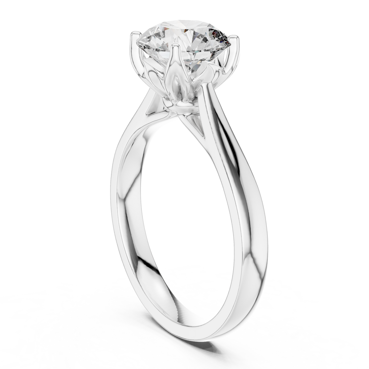 Josephina Round Brilliant Lab Grown Diamond Classic Solitaire Engagement Ring
