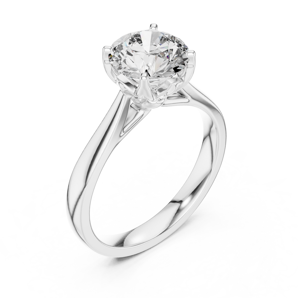 Josephina Round Brilliant Lab Grown Diamond Classic Solitaire Engagement Ring