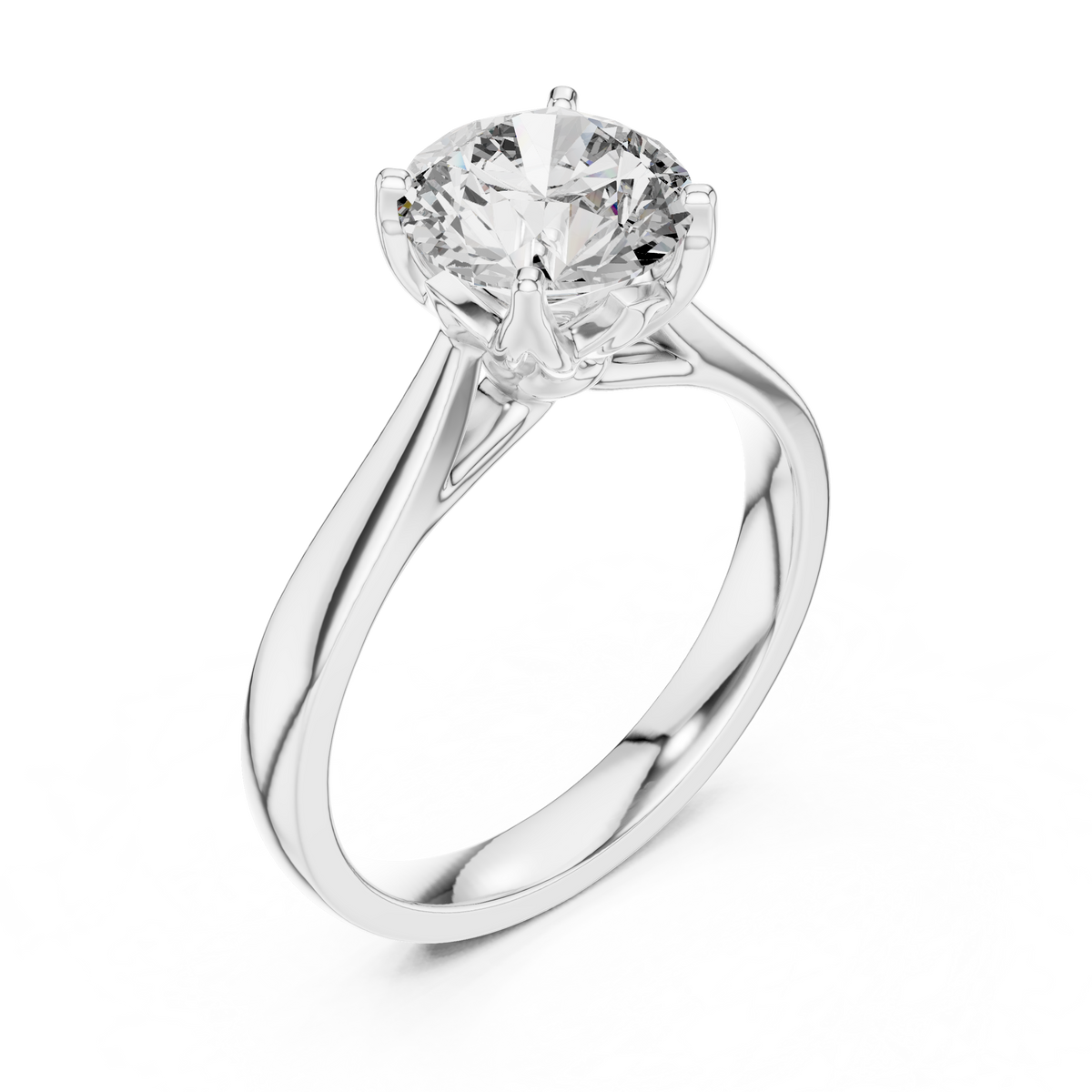 Josephina Round Brilliant Lab Grown Diamond Classic Solitaire Engagement Ring