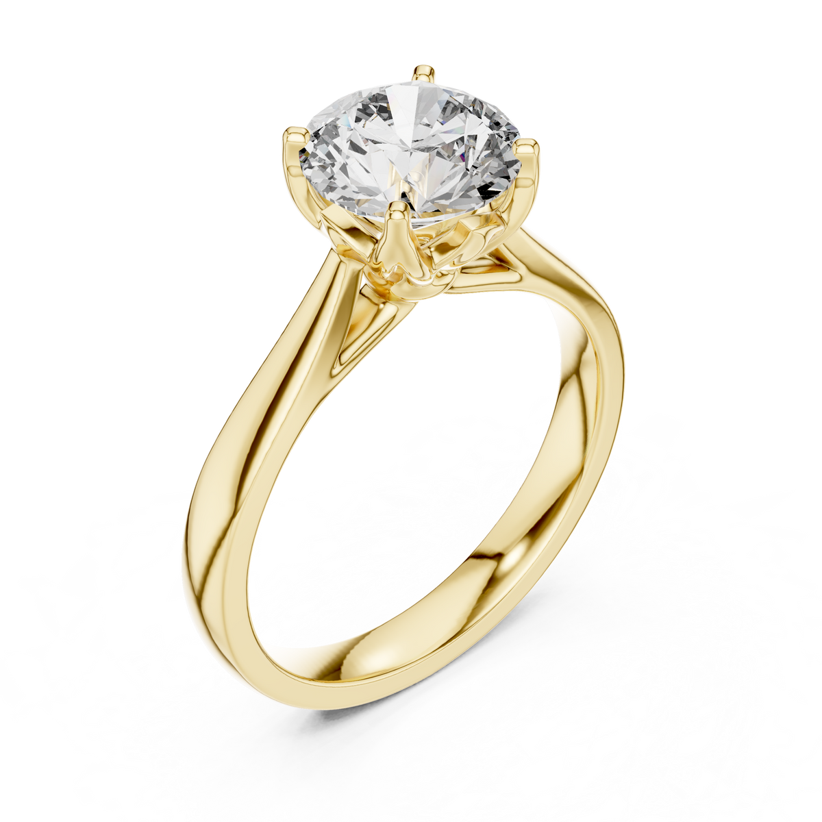 Josephina Round Brilliant Lab Grown Diamond Classic Solitaire Engagement Ring