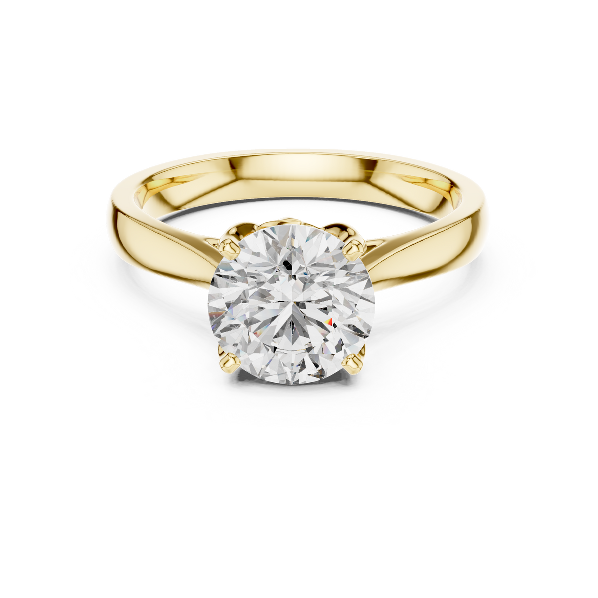 Josephina Round Brilliant Lab Grown Diamond Classic Solitaire Engagement Ring