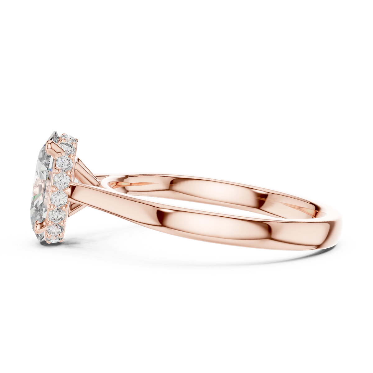 Odessa Oval Cut Lab Grown Diamond Hidden Halo Solitaire Engagement Ring