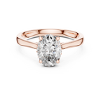 Odessa Oval Cut Lab Grown Diamond Hidden Halo Solitaire Engagement Ring