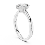 Odessa Oval Cut Lab Grown Diamond Hidden Halo Solitaire Engagement Ring