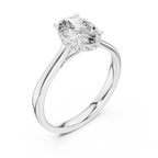 Odessa Oval Cut Lab Grown Diamond Hidden Halo Solitaire Engagement Ring