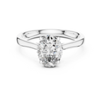 Odessa Oval Cut Lab Grown Diamond Hidden Halo Solitaire Engagement Ring