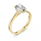 Odessa Oval Cut Lab Grown Diamond Hidden Halo Solitaire Engagement Ring