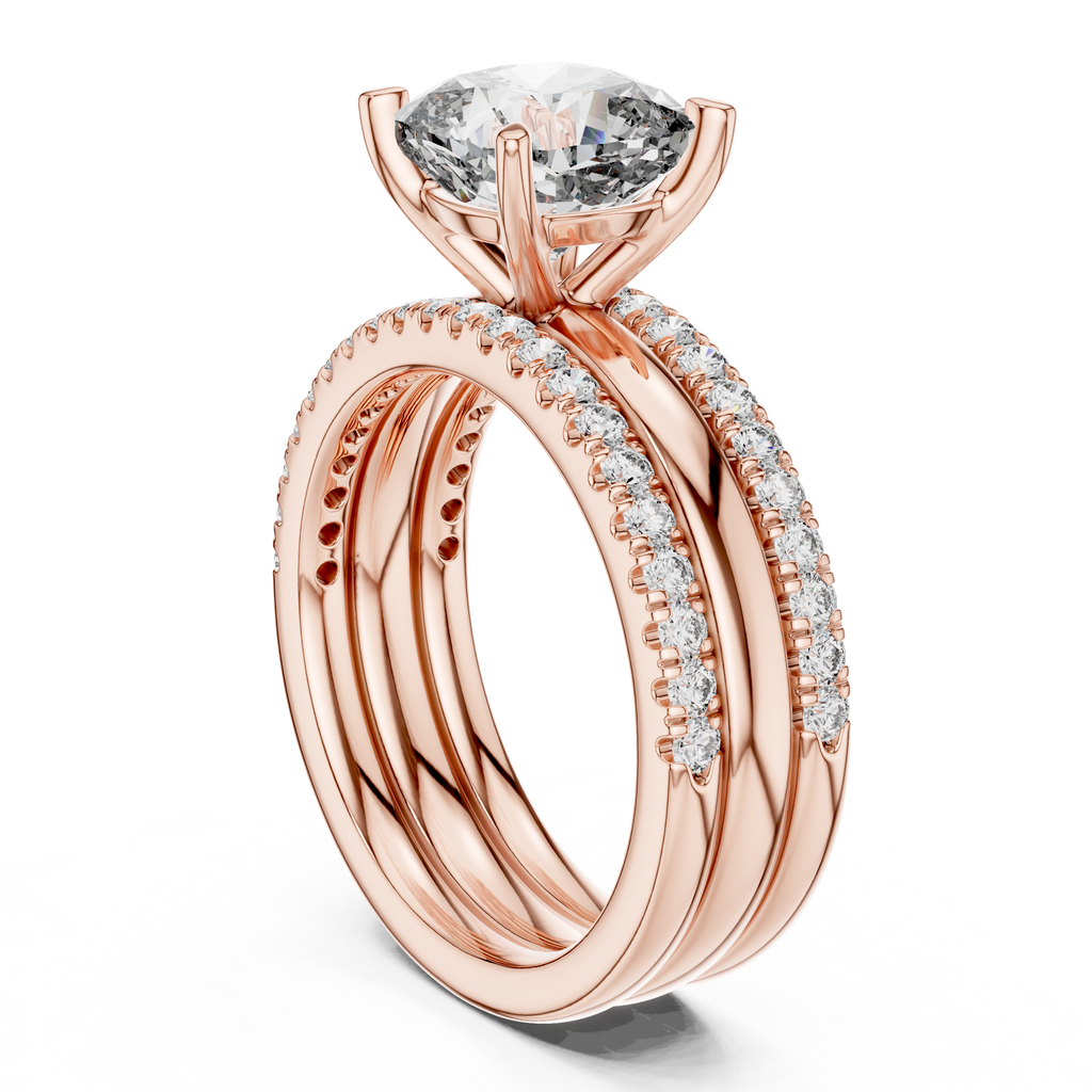 Bellavere Cushion-Cut Lab Grown Diamond Bridal Ring.
