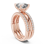 Bellavere Cushion-Cut Lab Grown Diamond Bridal Ring.