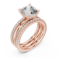 Bellavere Cushion-Cut Lab Grown Diamond Bridal Ring.