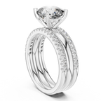 Bellavere Cushion-Cut Lab Grown Diamond Bridal Ring.