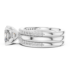 Bellavere Cushion-Cut Lab Grown Diamond Bridal Ring.