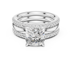 Bellavere Cushion-Cut Lab Grown Diamond Bridal Ring.