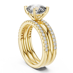 Bellavere Cushion-Cut Lab Grown Diamond Bridal Ring.