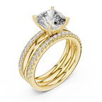 Bellavere Cushion-Cut Lab Grown Diamond Bridal Ring.