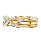 Bellavere Cushion-Cut Lab Grown Diamond Bridal Ring.