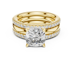 Bellavere Cushion-Cut Lab Grown Diamond Bridal Ring.