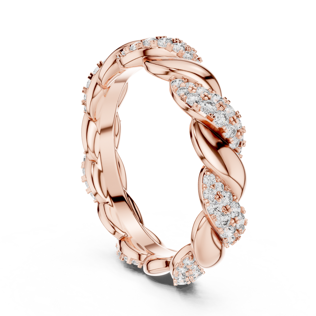 Coralisse Twisted Pavé Lab Grown Diamond Band Ring