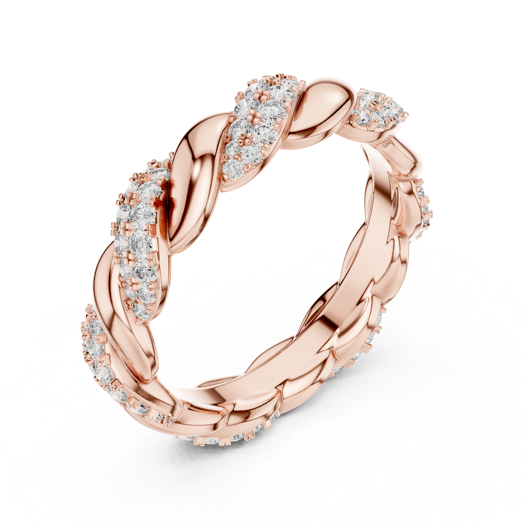 Coralisse Twisted Pavé Lab Grown Diamond Band Ring