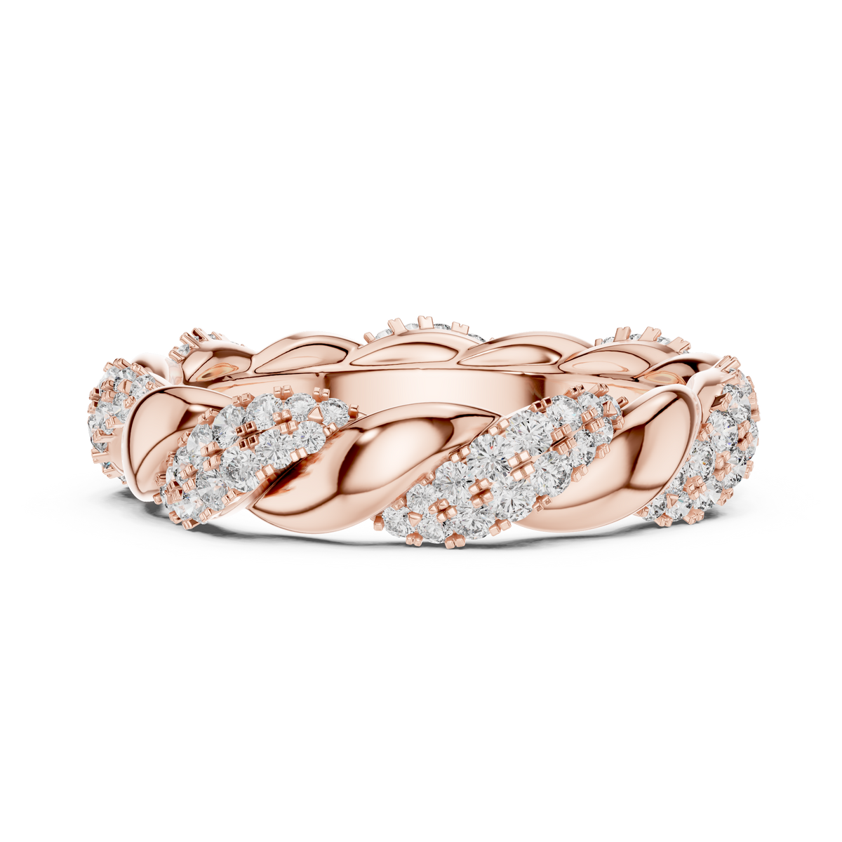 Coralisse Twisted Pavé Lab Grown Diamond Band Ring