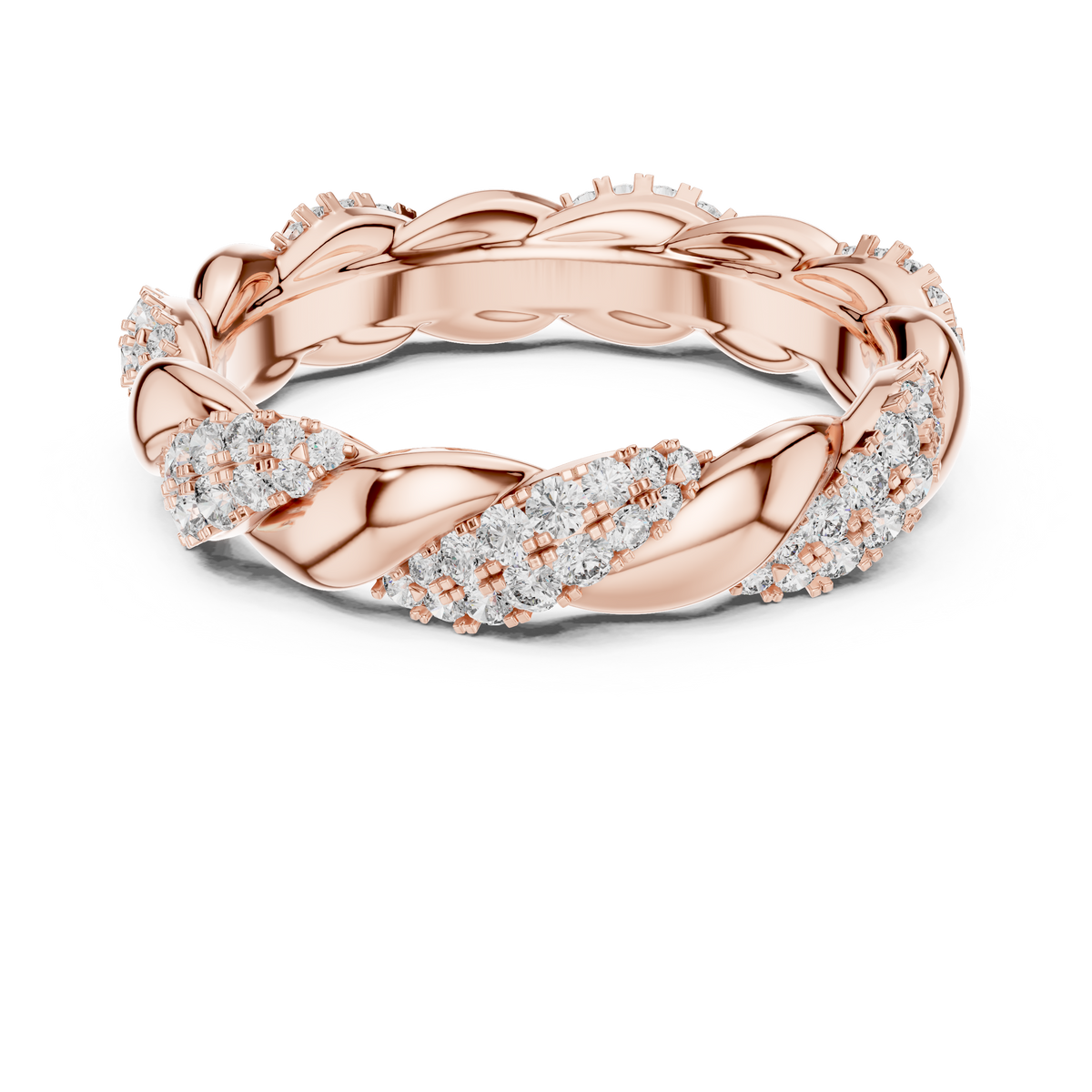 Coralisse Twisted Pavé Lab Grown Diamond Band Ring