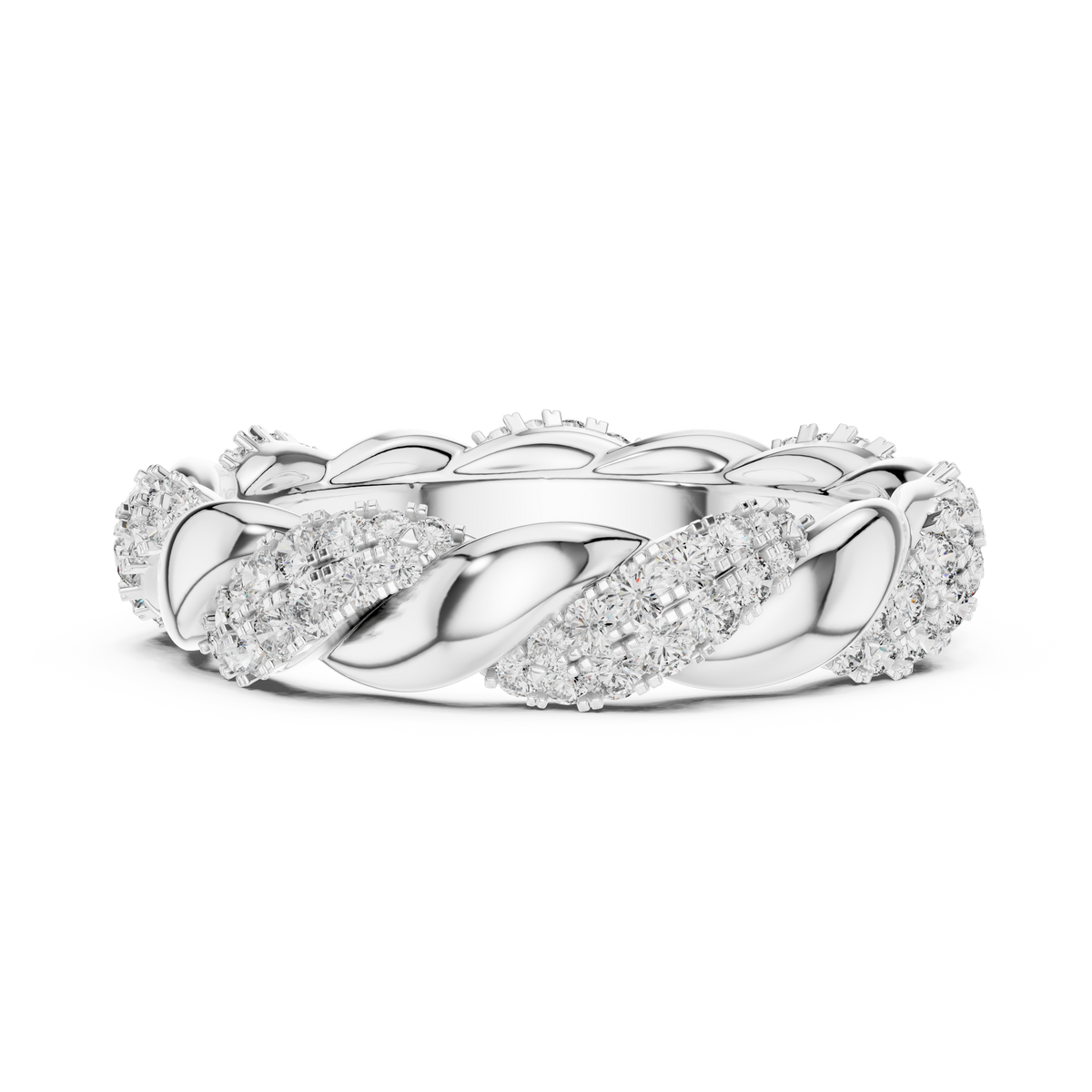 Coralisse Twisted Pavé Lab Grown Diamond Band Ring