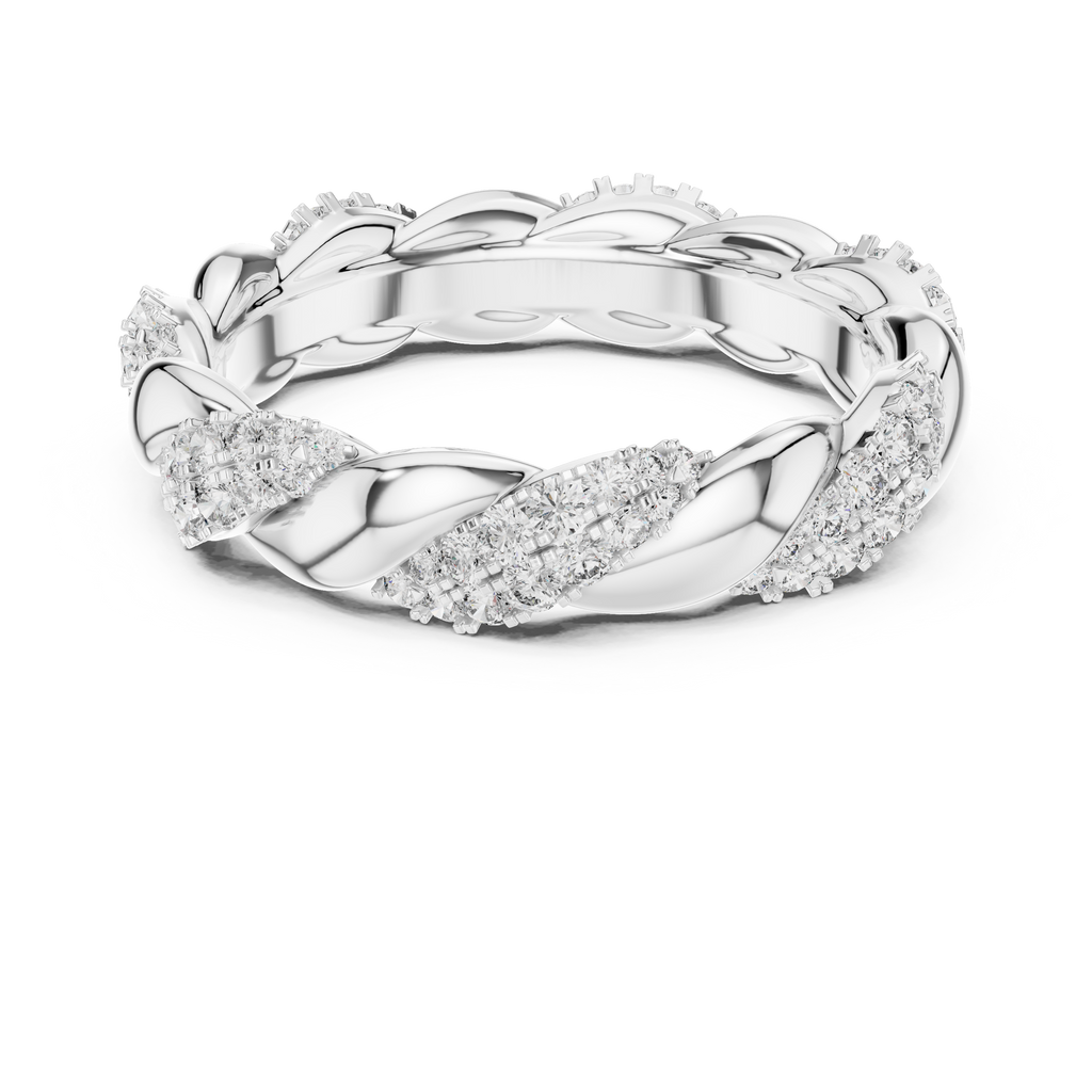 Coralisse Twisted Pavé Lab Grown Diamond Band Ring