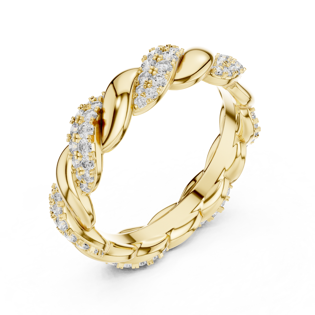 Coralisse Twisted Pavé Lab Grown Diamond Band Ring