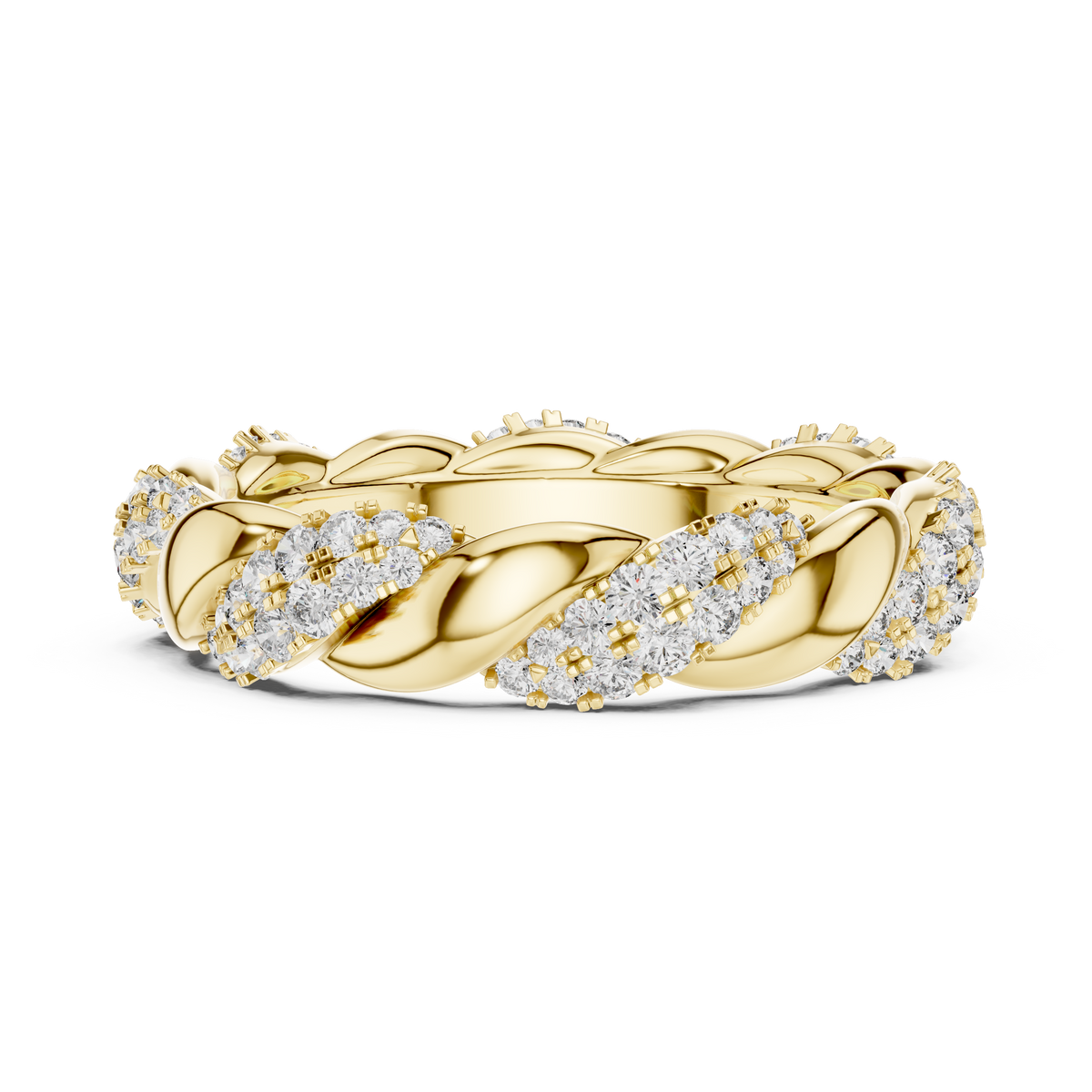Coralisse Twisted Pavé Lab Grown Diamond Band Ring