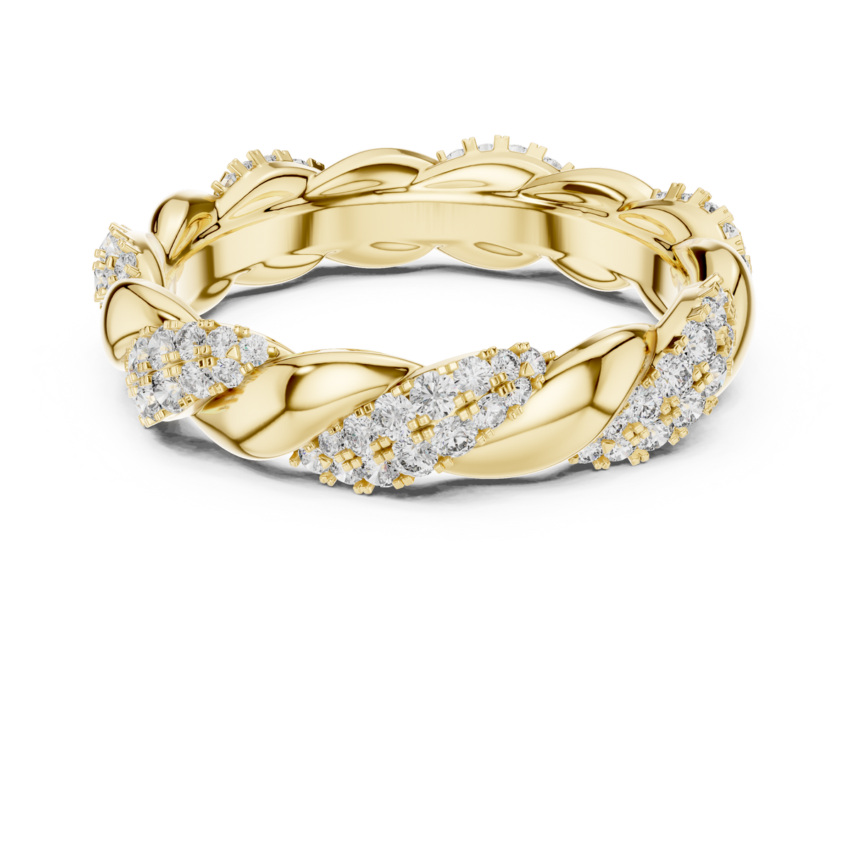Coralisse Twisted Pavé Lab Grown Diamond Band Ring