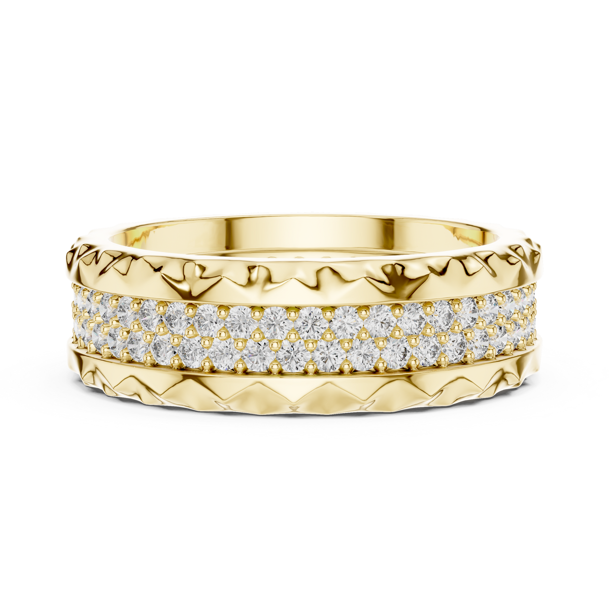 Marcelline Pavé Geometric Lab Grown Diamond Band Ring