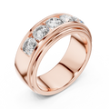 Valencia Five-Stone Round Lab Grown Diamond Gold Band