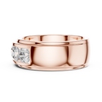 Valencia Five-Stone Round Lab Grown Diamond Gold Band