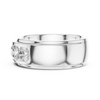 Valencia Five-Stone Round Lab Grown Diamond Gold Band