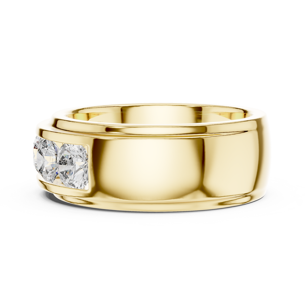 Valencia Five-Stone Round Lab Grown Diamond Gold Band