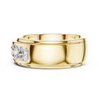 Valencia Five-Stone Round Lab Grown Diamond Gold Band