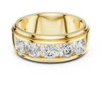 Valencia Five-Stone Round Lab Grown Diamond Gold Band
