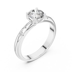 Elaraine Cushion-Cut Lab Grown Diamond Solitaire Ring