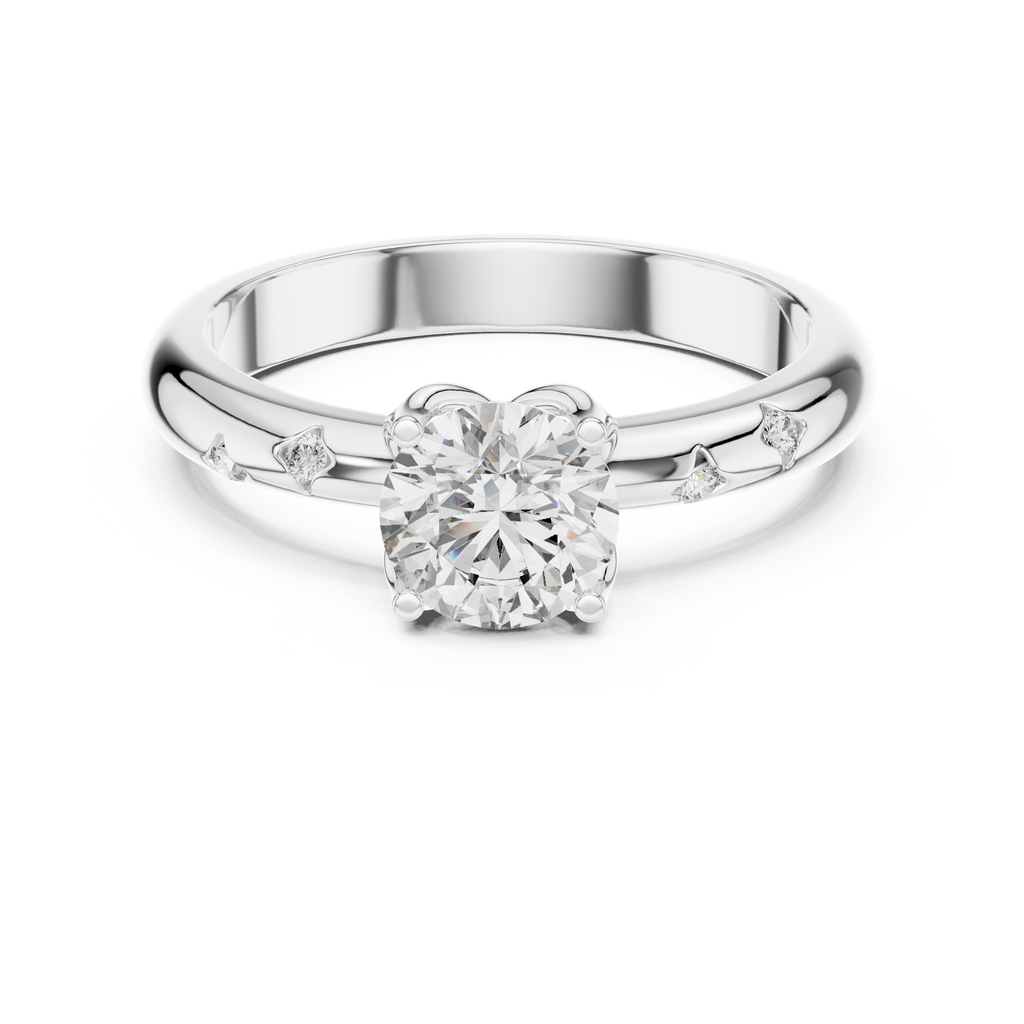 Elaraine Cushion-Cut Lab Grown Diamond Solitaire Ring