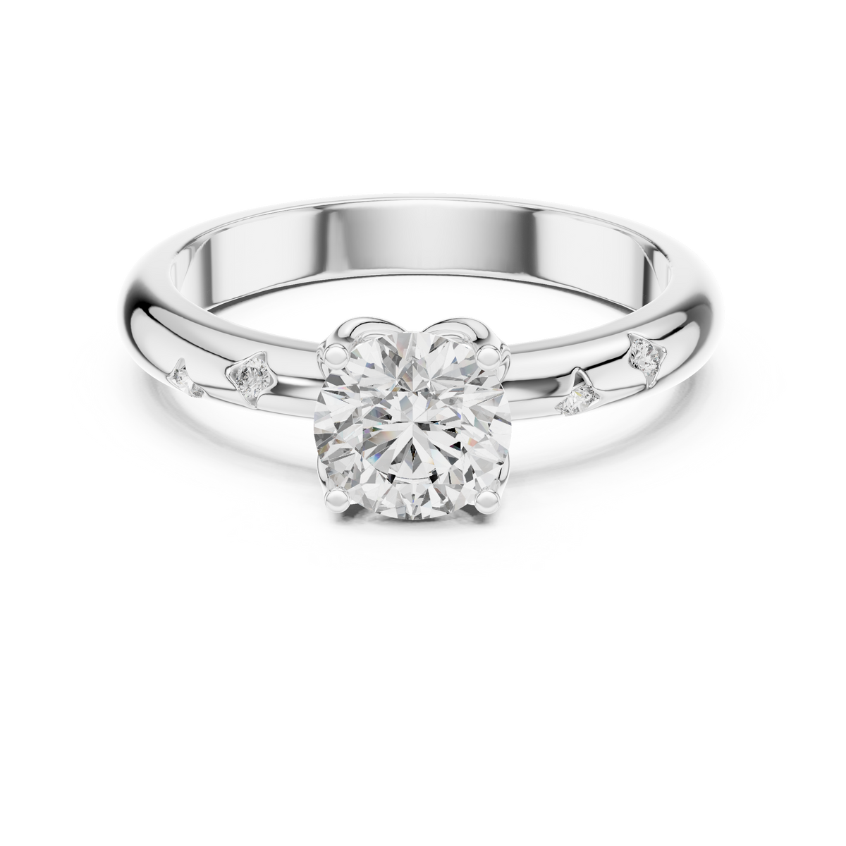 Elaraine Cushion-Cut Lab Grown Diamond Solitaire Ring