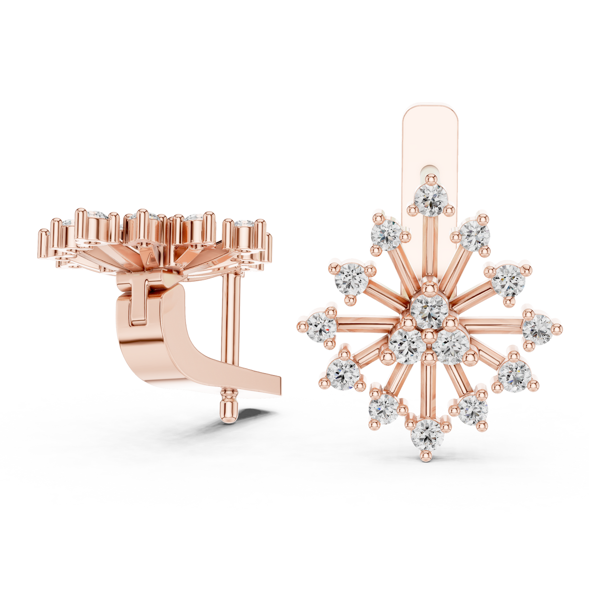 Celestara Starburst Lab Grown Diamond Drop Earrings