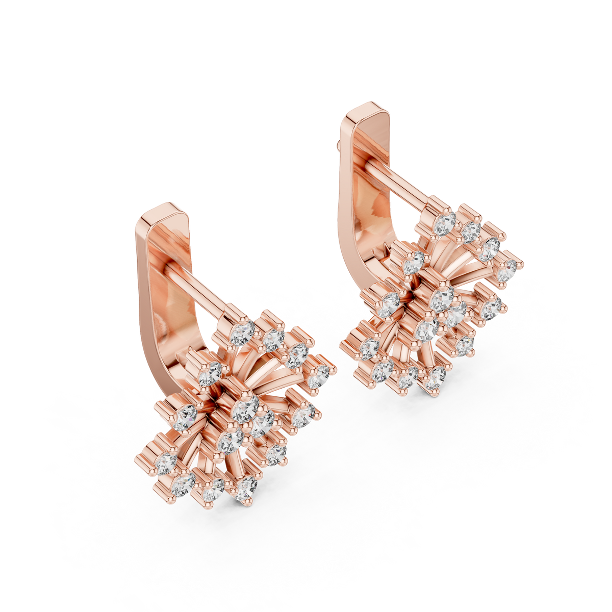 Celestara Starburst Lab Grown Diamond Drop Earrings