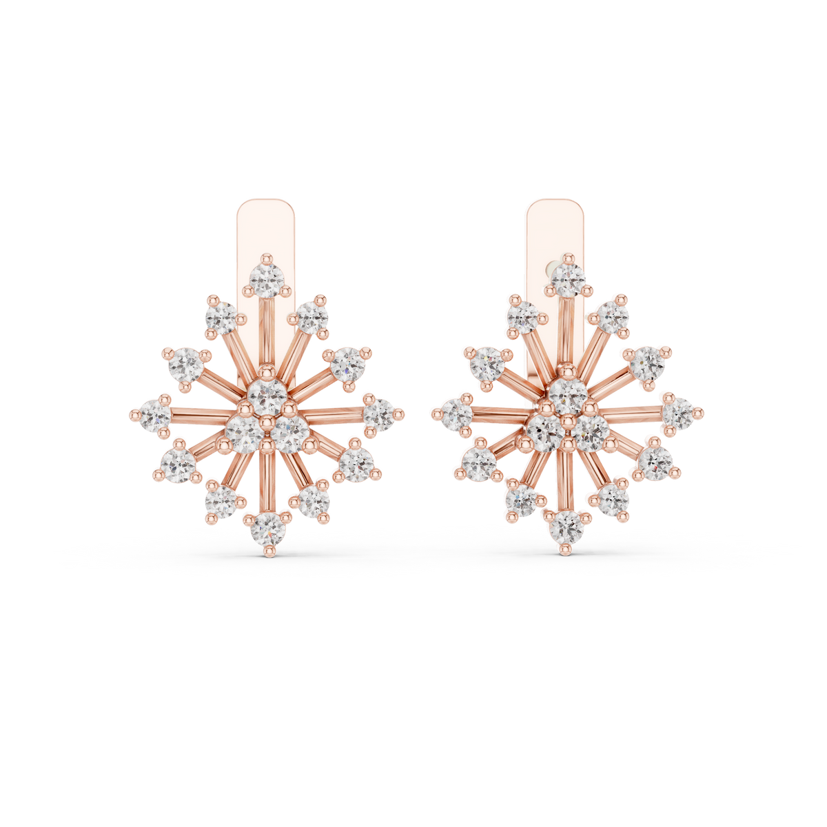 Celestara Starburst Lab Grown Diamond Drop Earrings
