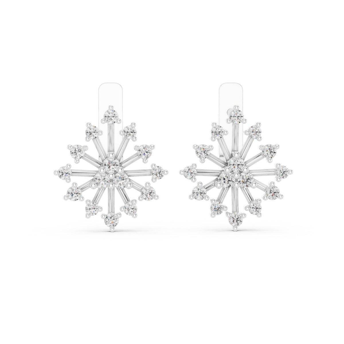 Celestara Starburst Lab Grown Diamond Drop Earrings