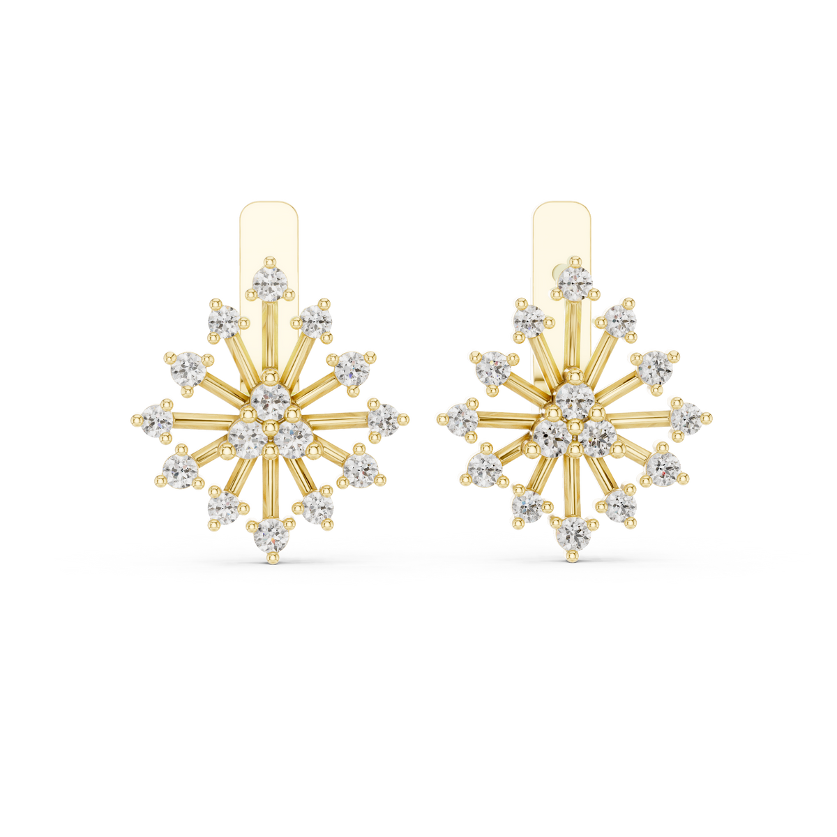 Celestara Starburst Lab Grown Diamond Drop Earrings