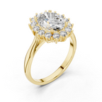 Seraphielle Oval Halo Lab Grown Diamond Engagement Ring