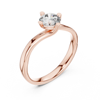 A Brilliant Round Diamond in a Fluid Bypass Setting