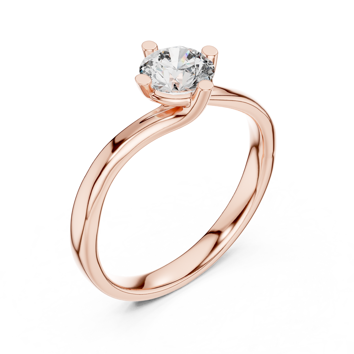 A Brilliant Round Diamond in a Fluid Bypass Setting
